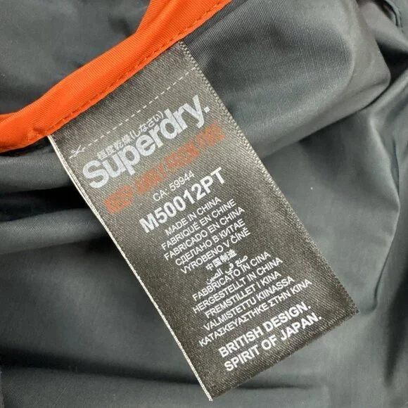 Superdry Ryley Overhead 1/4 Zip Jacket Smart Casual Lightweight Blue Camo Medium - Picture 11 of 11